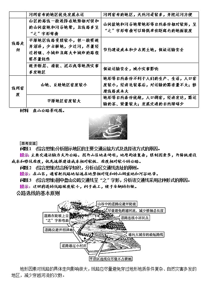 2020-2021學年湘教版（2019）高中地理選擇性必修一 2.3 地表形態(tài)與人類活動 學案第3頁