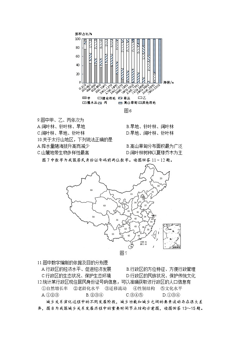2022届江苏省南京市高考二模地理试题(含答案)03
