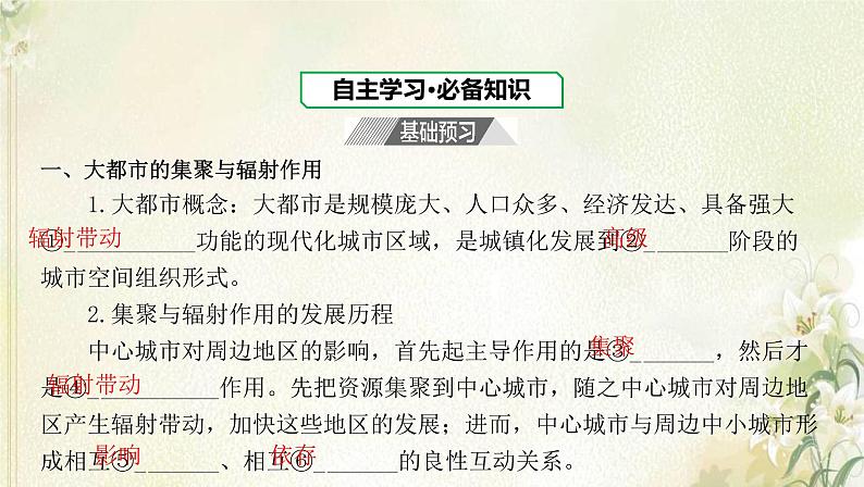 湘教版高中地理选择性必修第二册第二章区域发展第一节大都市的辐射功能__以我国上海为例课件第3页