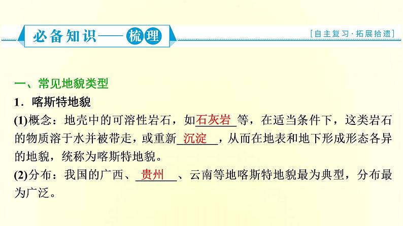 新人教版高考地理一轮复习第四章地貌第9讲常见地貌类型和地貌的观察课件第5页