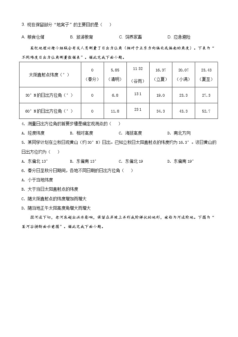 精品解析:江苏省2021年新高考适应性考试地理试题(含答案)02