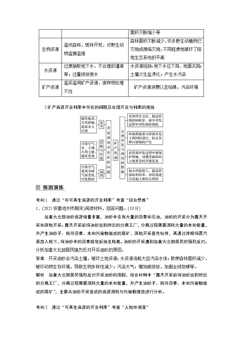 2022年高考地理二轮复习 专题14 考点1 自然资源的开发利用第3页