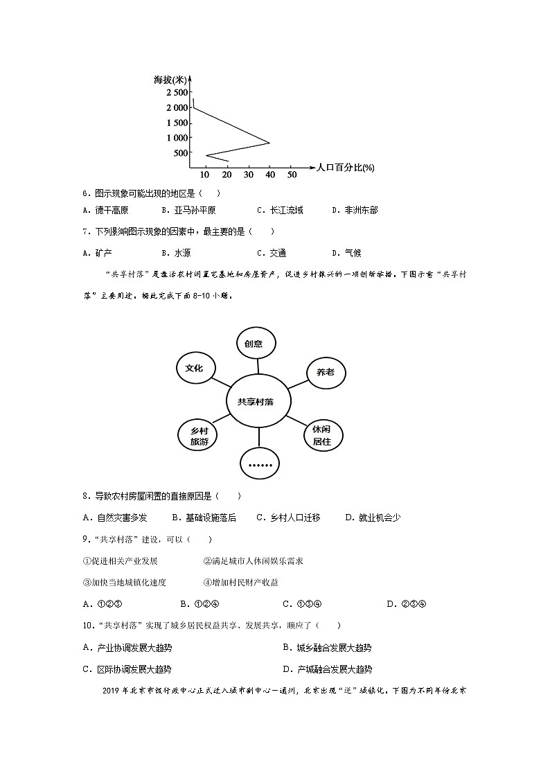 高一地理试卷第2页