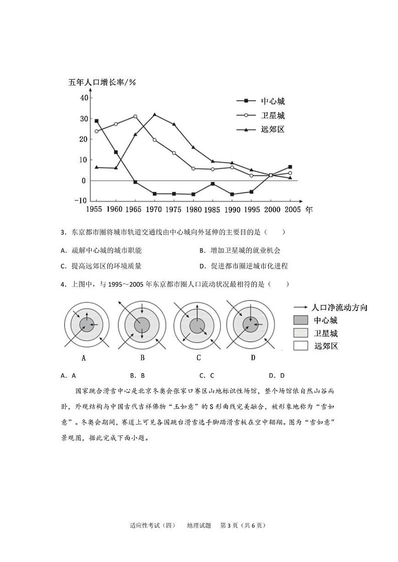 2022届湖北省襄阳市第五中学高三适应性考试(四模)地理试题第2页