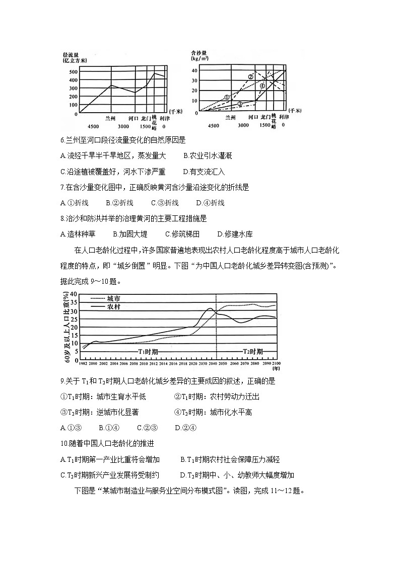 2022咸阳武功县高三上学期第一次质量检测地理含答案02