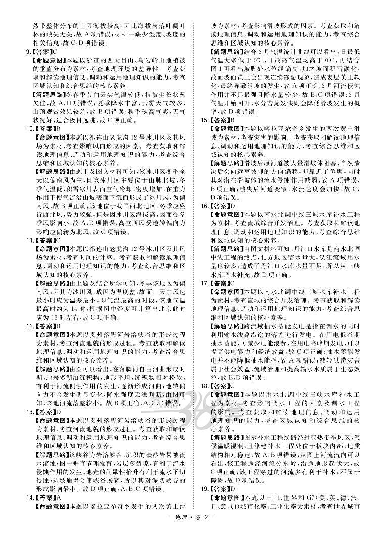 2021江苏省“决胜新高考・名校交流“高三下学期3月联考试题地理PDF版含解析02