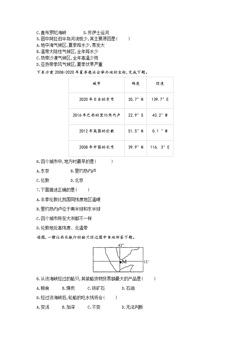 2021开封铁路中学高二下学期期中考试地理试卷含答案第2页