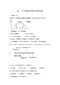 2020晋中祁县二中高二下学期期末考试地理试题含答案