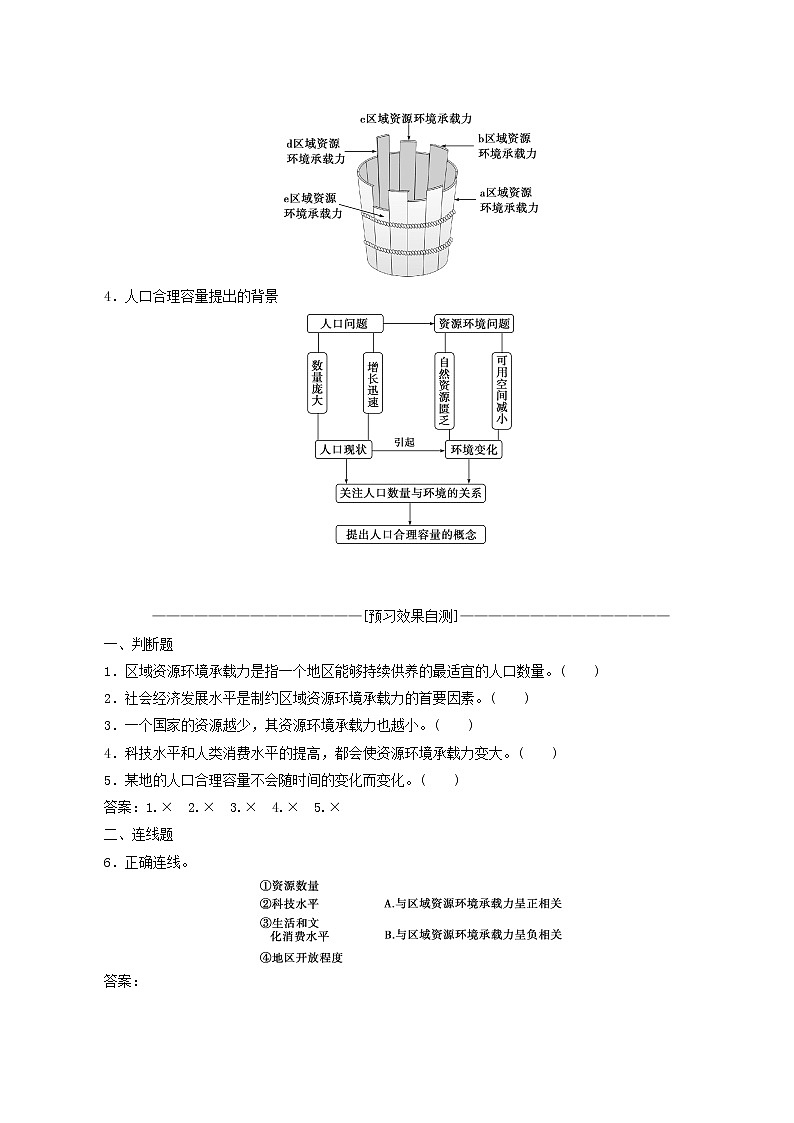 人教版高中地理必修第二册 第1章人口第3节人口容量教案03