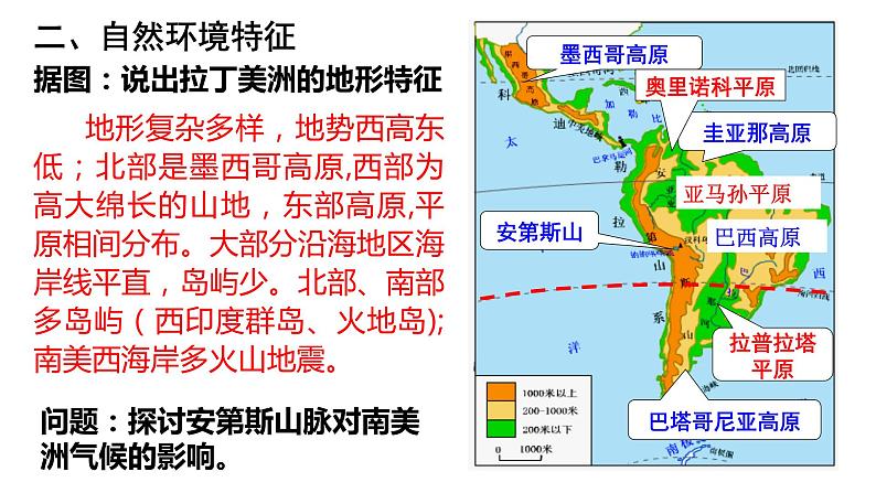 042南美(自然环境)2023届高三地理一轮总复习第二部分世界地理之南美地区第1课时第7页