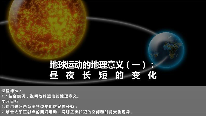 高中地理 高二 地球运动的地理意义:昼夜长短的变化 昼夜长短和正午太阳高度角的变化(第一课时)ppt 课件02