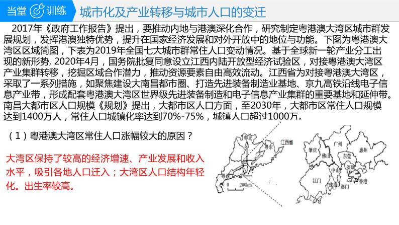 高中地理 高三术科班复习 城市化及产业转移与城市人口的变迁  课件07