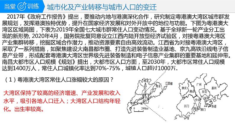 高中地理 高三术科班复习 城市化及产业转移与城市人口的变迁 课件07