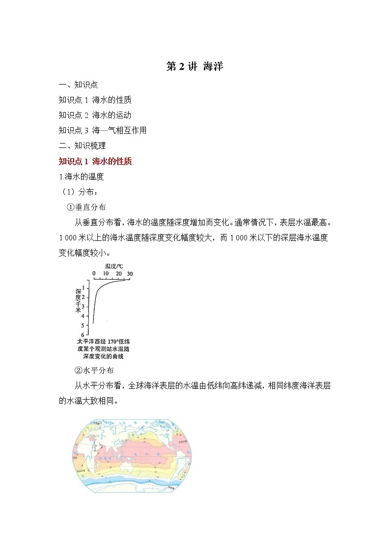 专题五 地球上的水 第2讲 海洋 讲义--高考地理一轮复习讲学一站通关第1页
