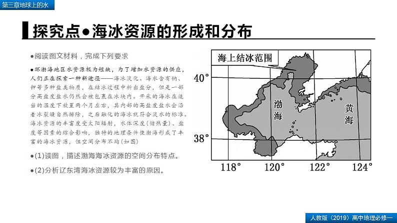 第三章地球上的水问题探究能否淡化海冰解决环渤海地区淡水短缺问题(精品课件)-2022-2023学年高一地理人教版2019必修第一册同步备课系列06