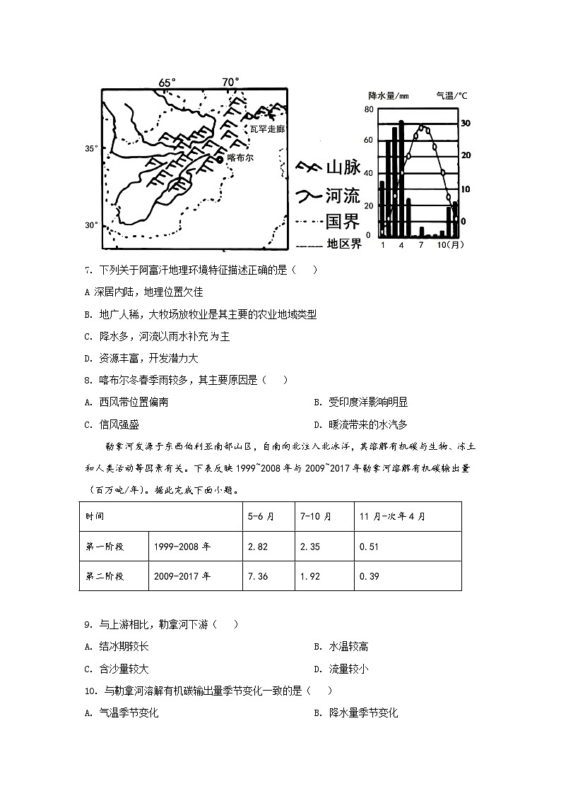 2021-2022学年广西钦州市第一中学高二下学期期中考试地理试题Word版含答案第3页