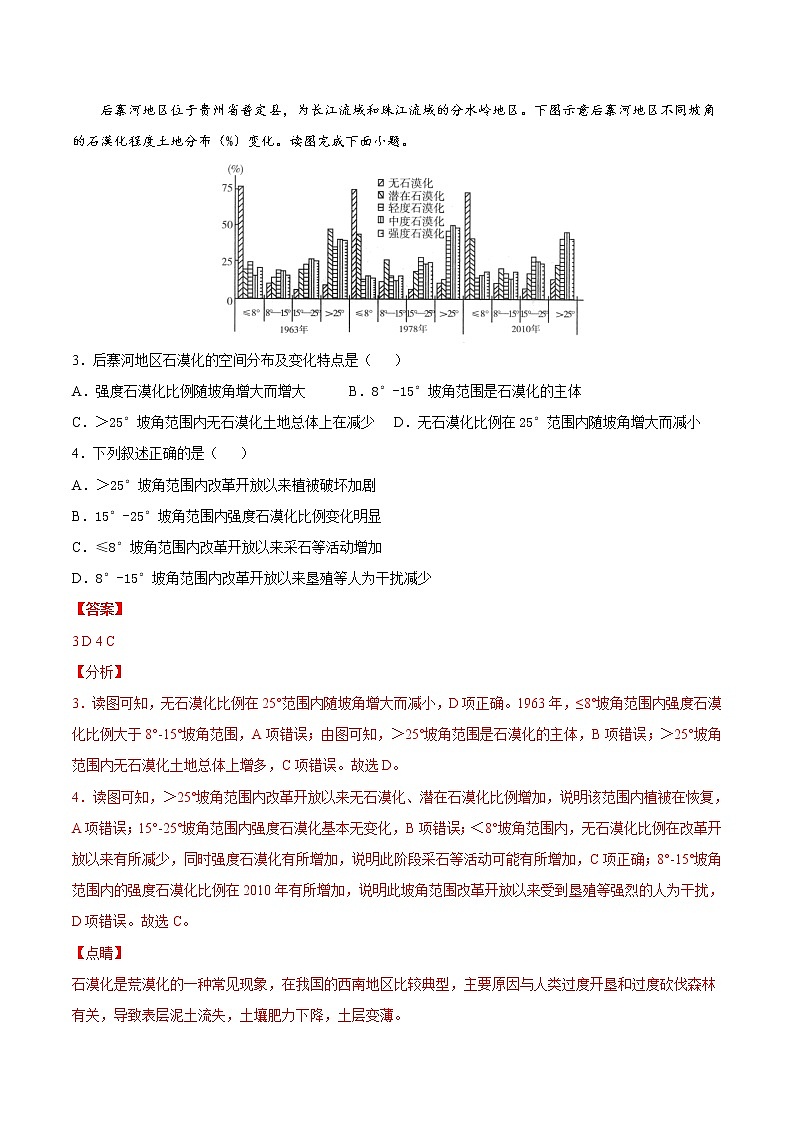 2.3人类活动与地表形态(练习)-2022-2023学年高二地理同步备课系列(鲁教版2019选择性必修1)02