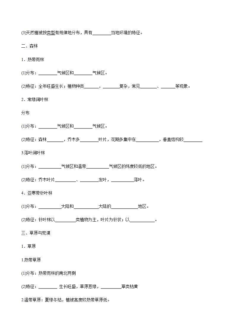 【新教材精創(chuàng)】5.1 植被導(dǎo)學(xué)案（2）-人教版高中地理必修第一冊(cè)第2頁(yè)