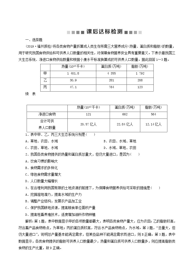 高考地理一轮复习第41讲中国人文地理概况课后达标检测含答案01