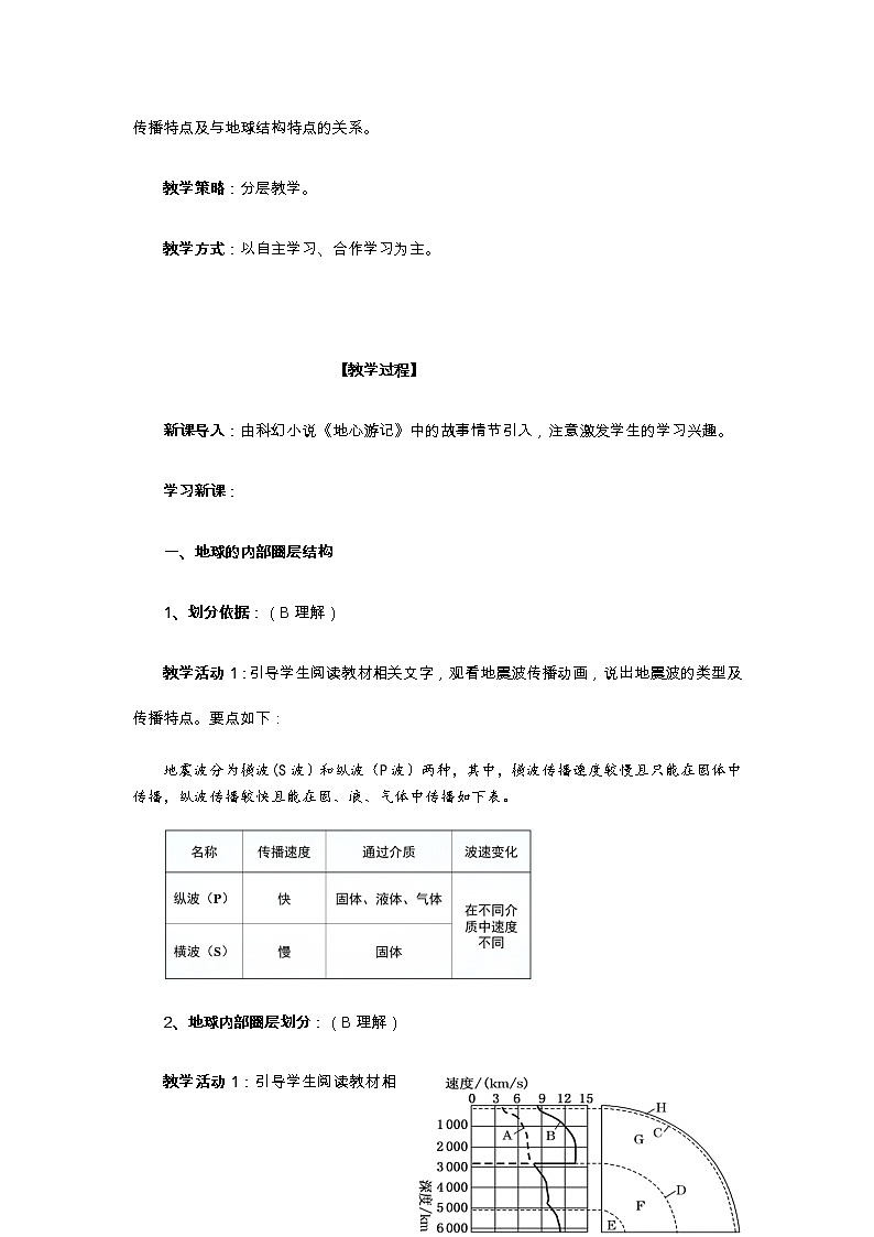 高中地理必修一 《第四節(jié) 地球的圈層結(jié)構(gòu)》課堂教學(xué)教案教學(xué)設(shè)計(jì)第2頁(yè)