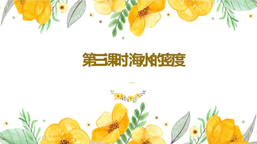 高中地理必修一 3.2海水的性質(zhì)第三課時(shí)課件第3頁