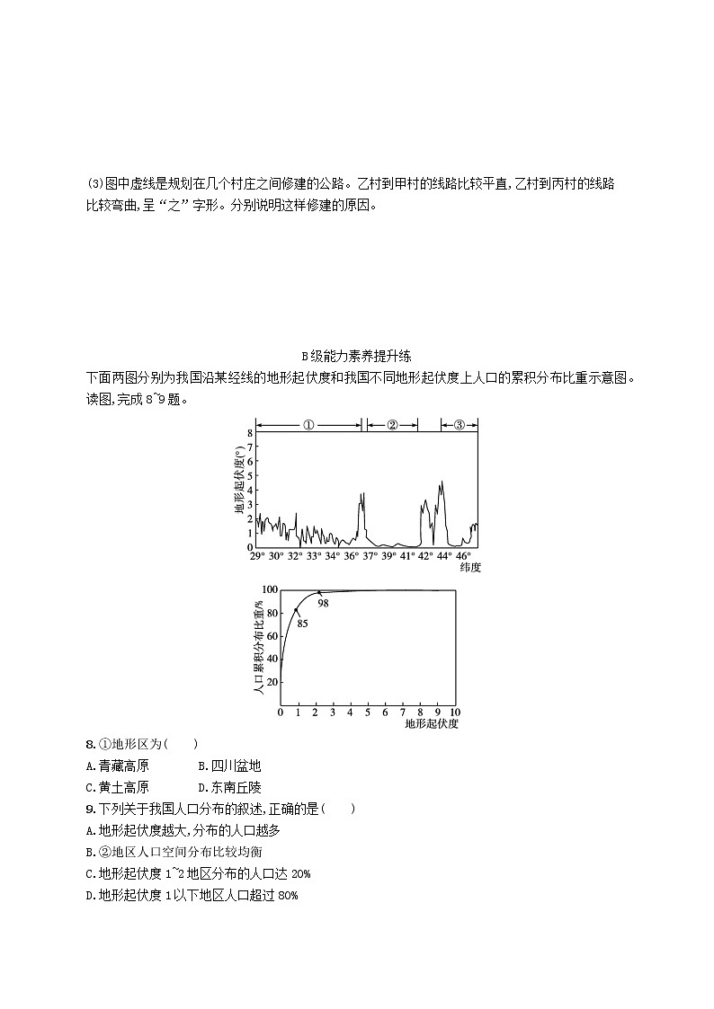 2022_2023學(xué)年新教材高中地理第二單元地形變化的原因第三節(jié)人類活動與地表形態(tài)課后習(xí)題魯教版選擇性必修1第3頁