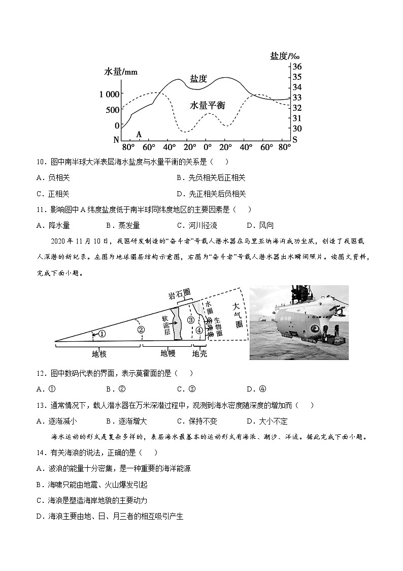 第3章 地球上的水(基础卷)-2024-2025学年高一地理上学期同步课堂单元双测卷(人教版2019必修第一册)03