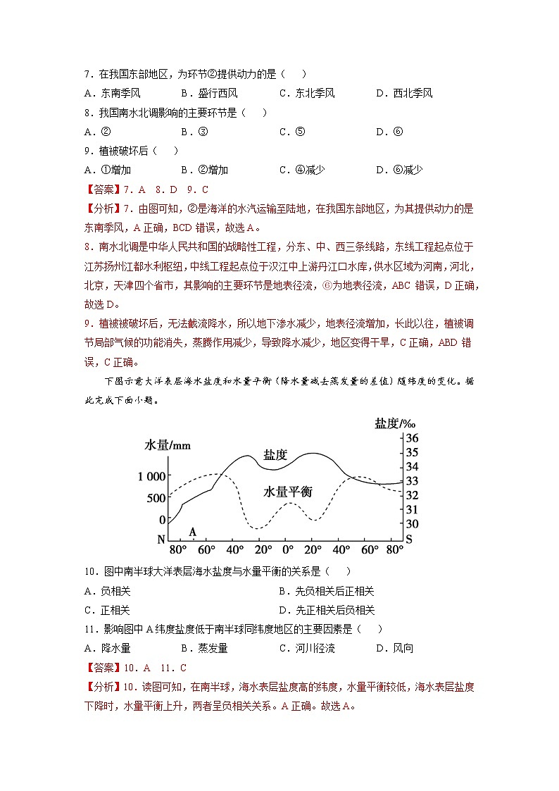 第3章 地球上的水(基础卷)-2024-2025学年高一地理上学期同步课堂单元双测卷(人教版2019必修第一册)03