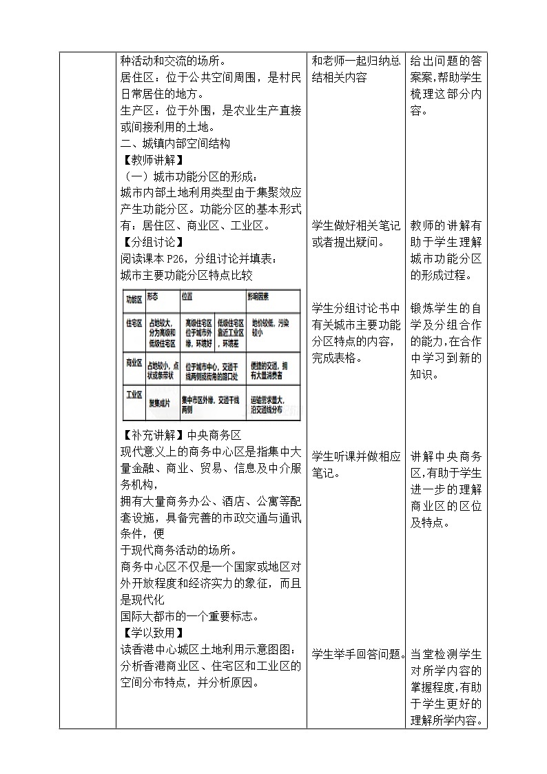 高中地理必修二 2.1乡村和城镇空间结构 教案02
