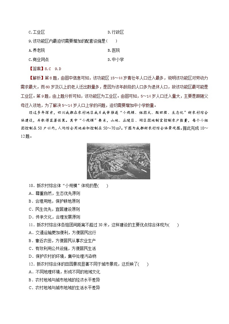 高中地理必修二 第二章 乡村与城镇同步精品课件+单元复习+真题过关检测第3页