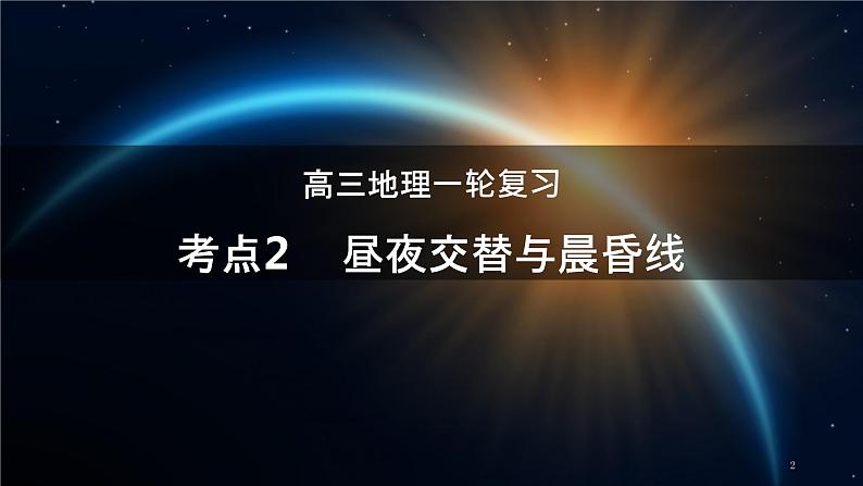 2022届高考地理一轮复习课件 考点2 昼夜交替与晨昏线02