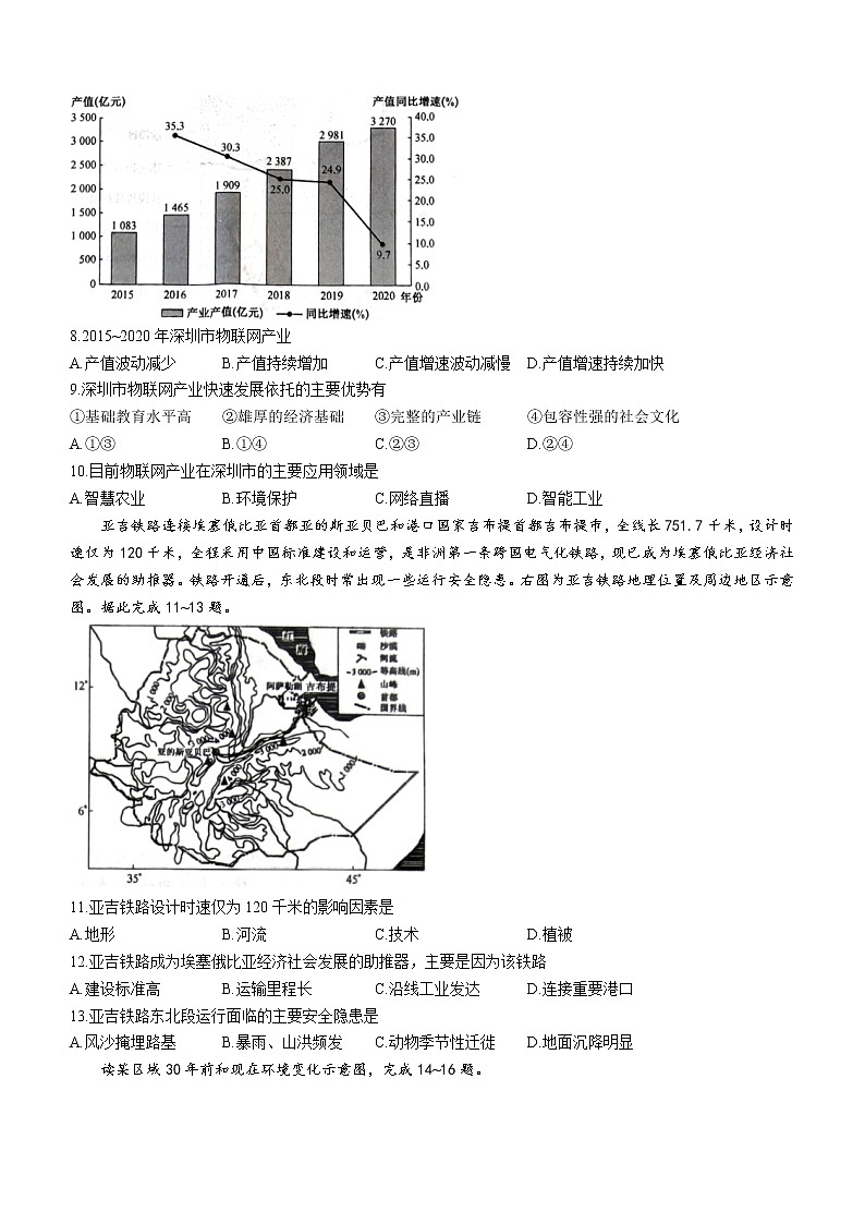 山西省榆次第一中学校2022-2023学年高二上学期开学考试地理试题(Word版含答案)第3页