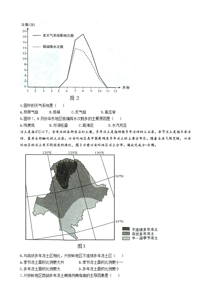 2023届安徽省合肥六中A10联盟高三上学期开学考试地理含解析第2页