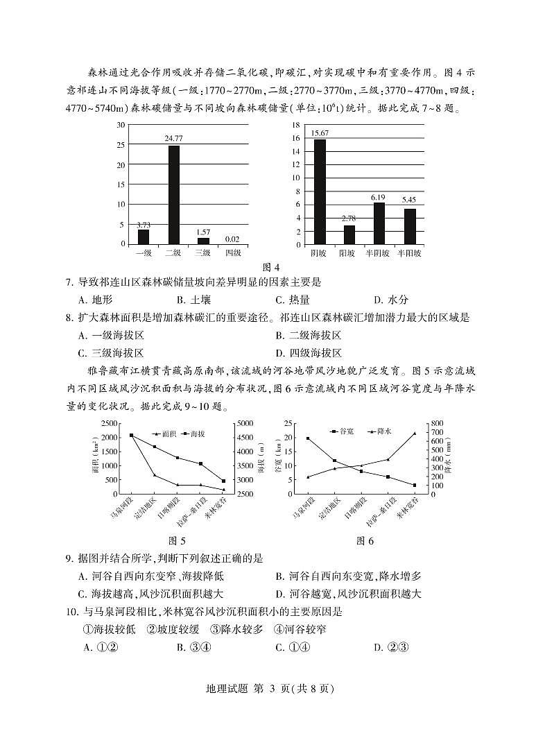2022届山东省普通高中高三学业水平等级考试模拟(二)地理试卷(PDF版)03