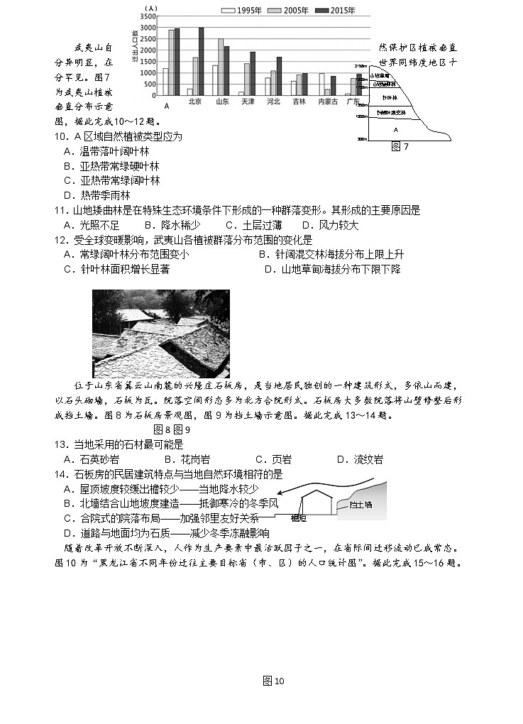 江苏省镇江市联盟2022-2023学年高三上学期10月联考地理试卷 无答案第3页
