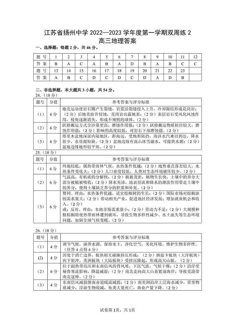 双周练2答案第1页