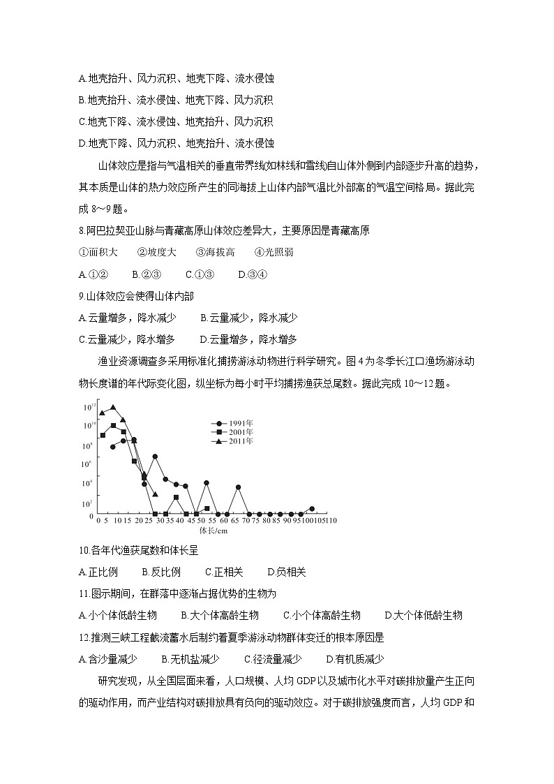 2021安徽省示范高中培优联盟高二下学期春季联赛地理含解析第3页
