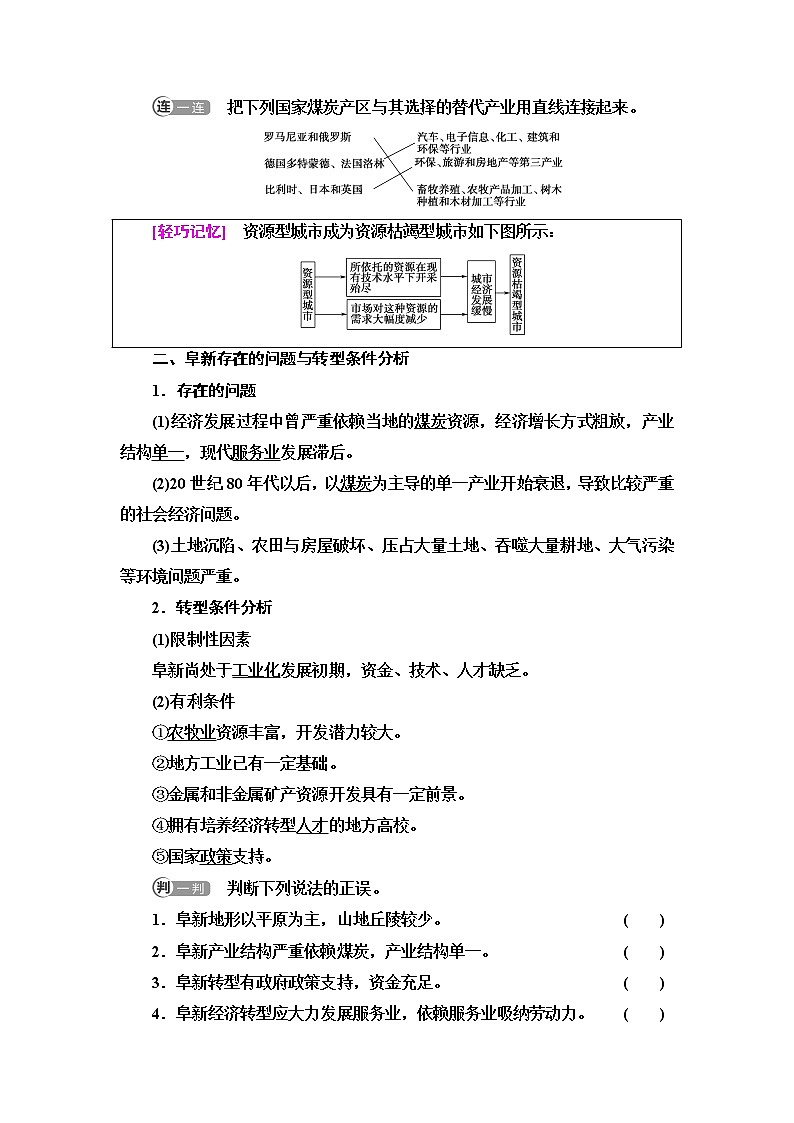 中图版高中地理选择性必修2第2章第3节辽宁阜新的转型与发展课件+学案+练习含答案02