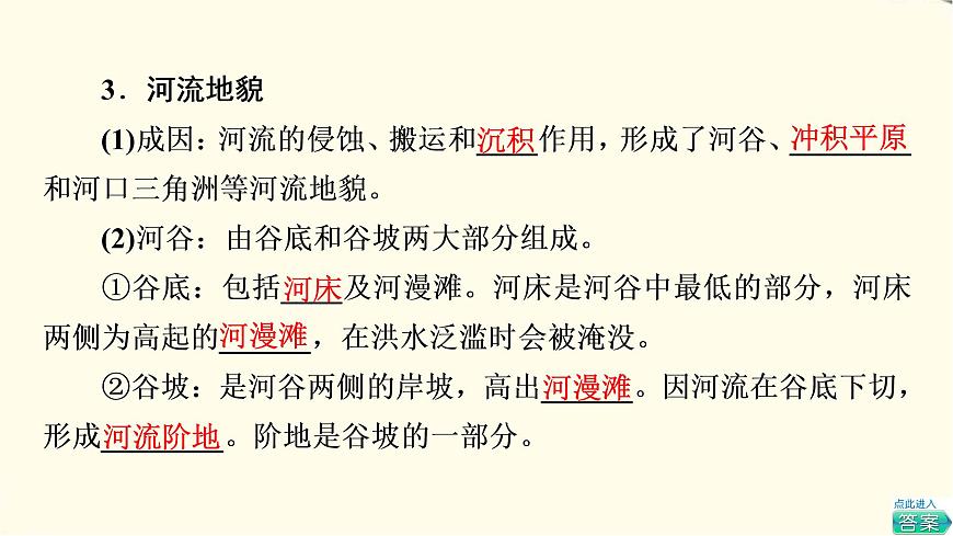 中圖版高中地理必修第一冊第2章第1節(jié)第1課時流水地貌和海岸地貌課件第6頁