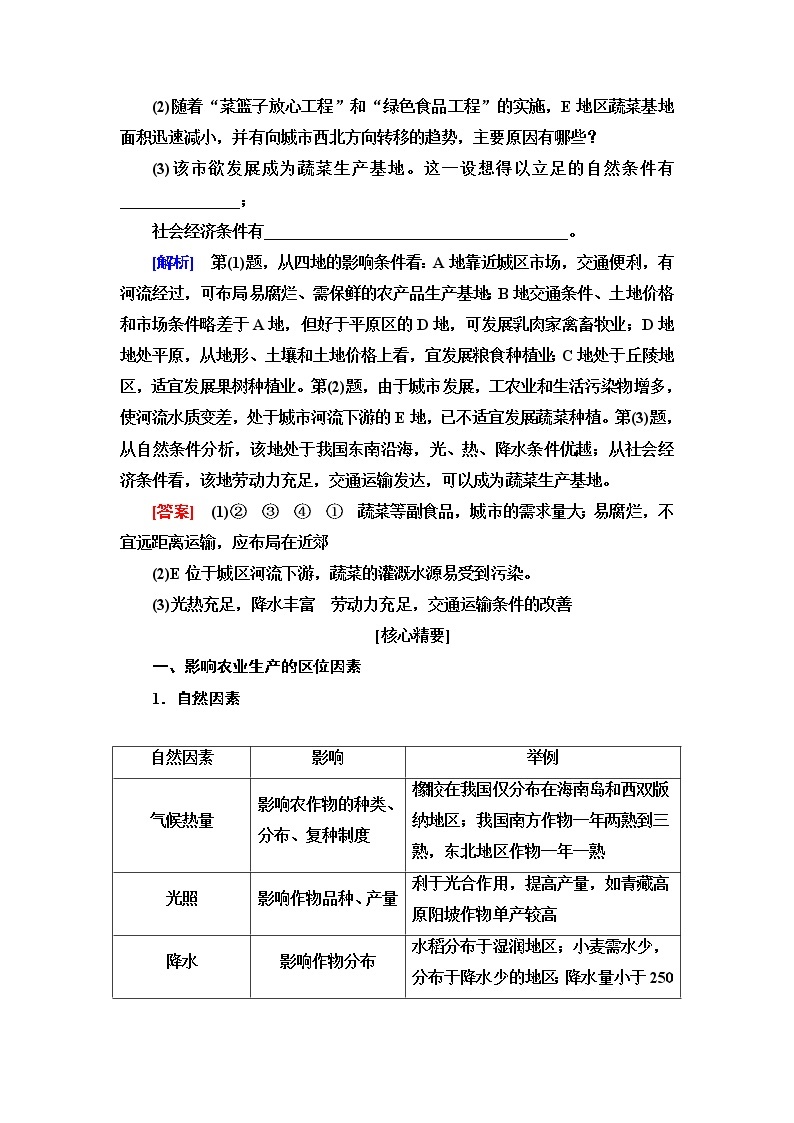 普通高中地理学业水平合格性考试考点过关练19农业区位因素及其变化含答案03