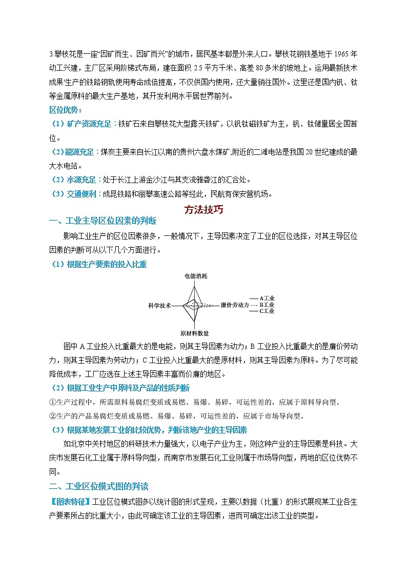 3.2 工业的区位选择【知识清单】-高一地理下学期同步课堂精讲练(鲁教版2019必修第二册)第3页