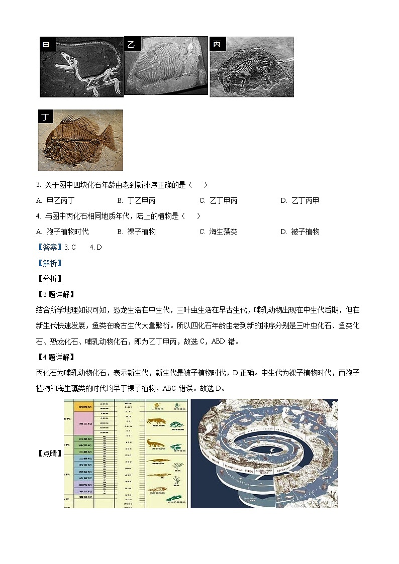 新疆喀什市第六中学2021-2022学年高一上学期期中考试地理试题含解析第2页