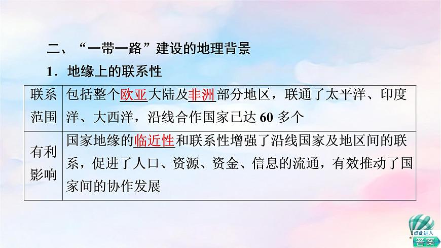魯教版高中地理選擇性必修2第4單元第3節(jié)國(guó)家之間的合作發(fā)展——以“一帶一路”為例課件第8頁