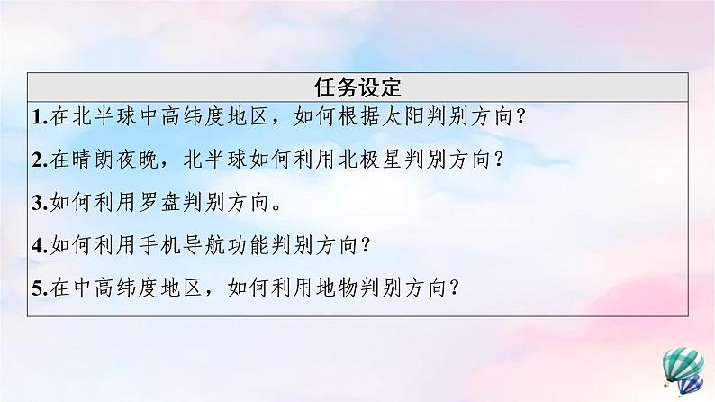 鲁教版高中地理必修第一册第1单元单元活动判别地理方向课件第3页