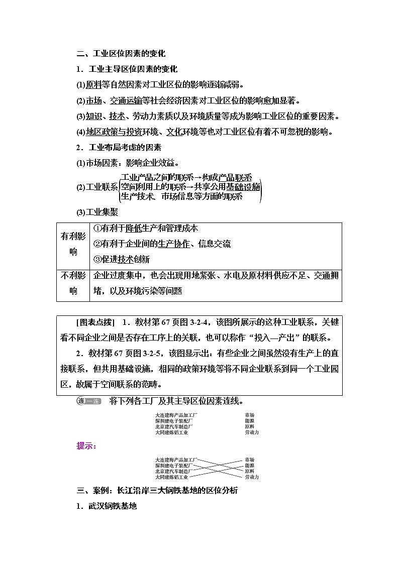 鲁教版高中地理必修第二册第3单元第2节工业的区位选择学案第2页