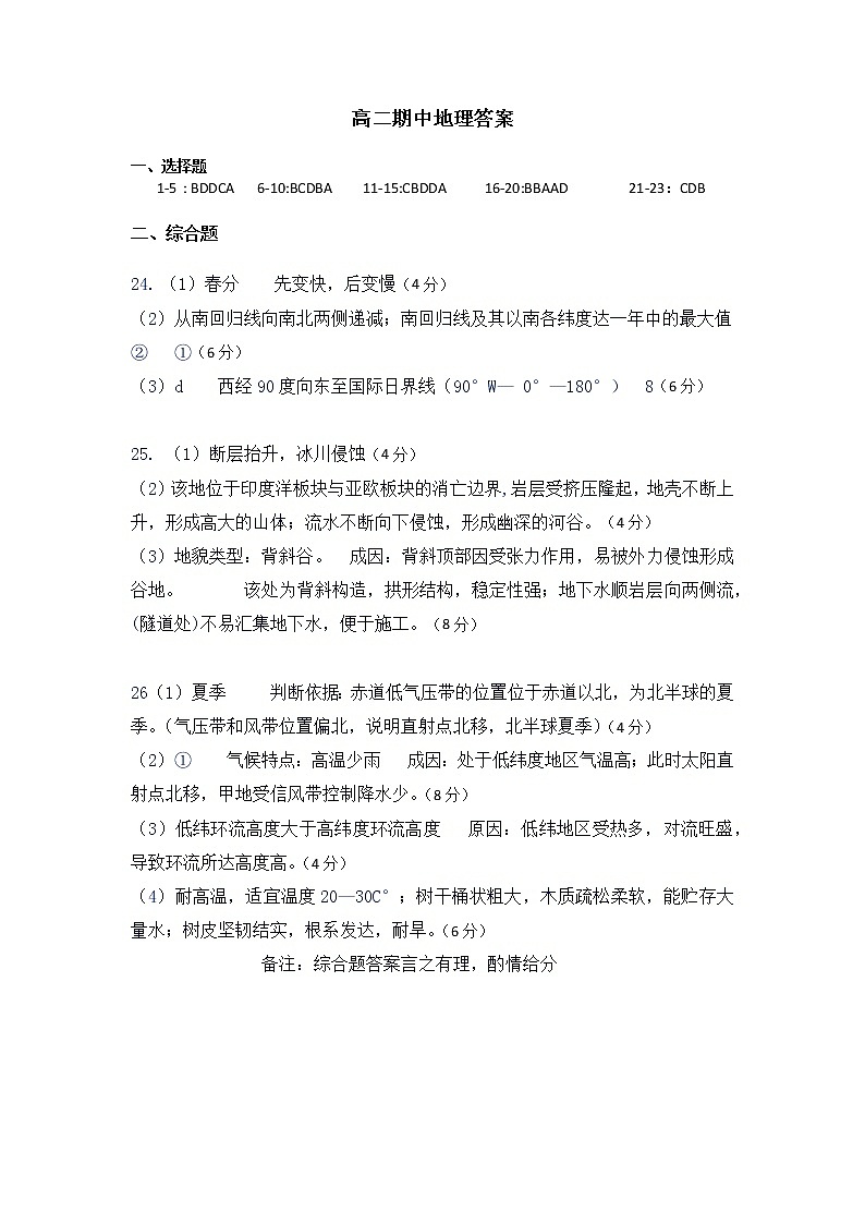 2023马鞍山二中高二上学期期中考试地理PDF版含答案(可编辑)01