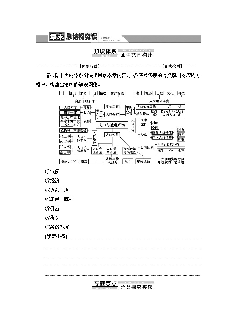 湘教版高中地理必修第二册第1章章末总结探究课学案第1页
