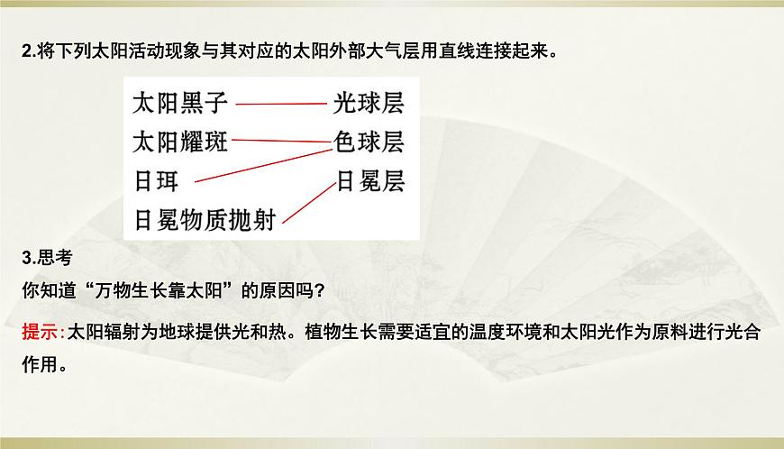 人教版高中地理必修第一冊第一章第二節(jié)太陽對地球的影響課件第5頁