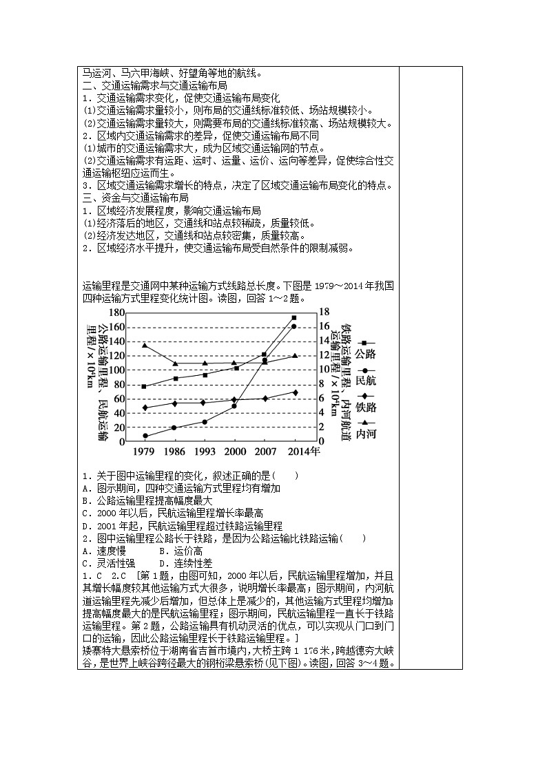 4.1 区域发展对交通运输布局的影响 课件+练习+教案+导学案03