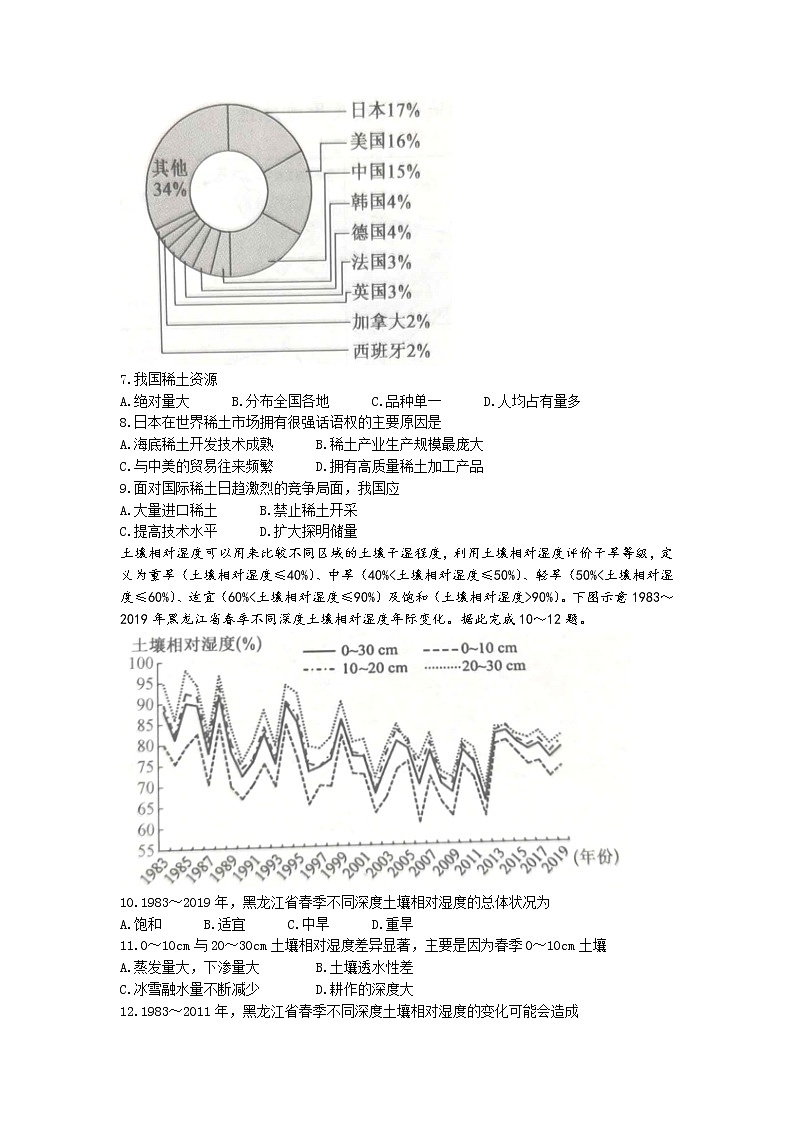 河北省九师联盟2022-2023学年高三上学期11月月考地理试题第2页